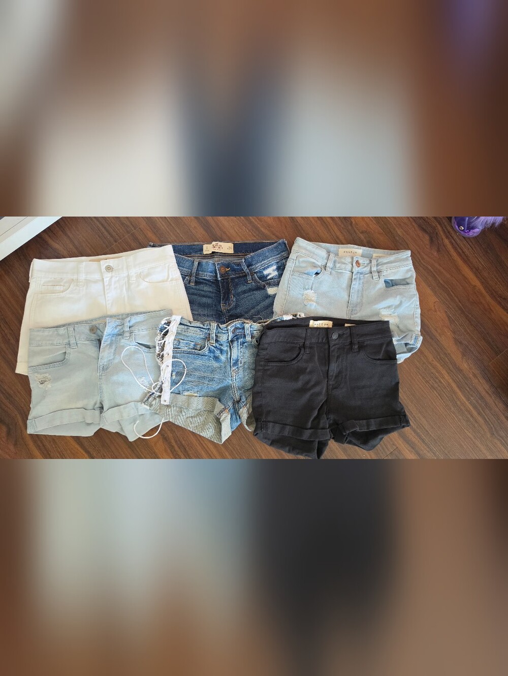 Hollister, Pacsun, Eunina, Bullhead Denim & Black Cropped Shorts 6 Bundle
